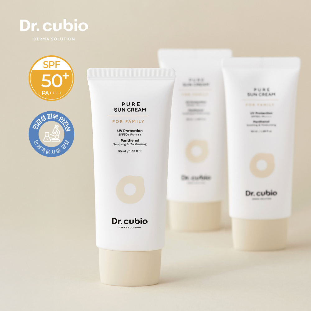 [3+1] 백탁적은 저자극 무기자차 선크림 촉촉 온가족용 SPF 50+ PA++++